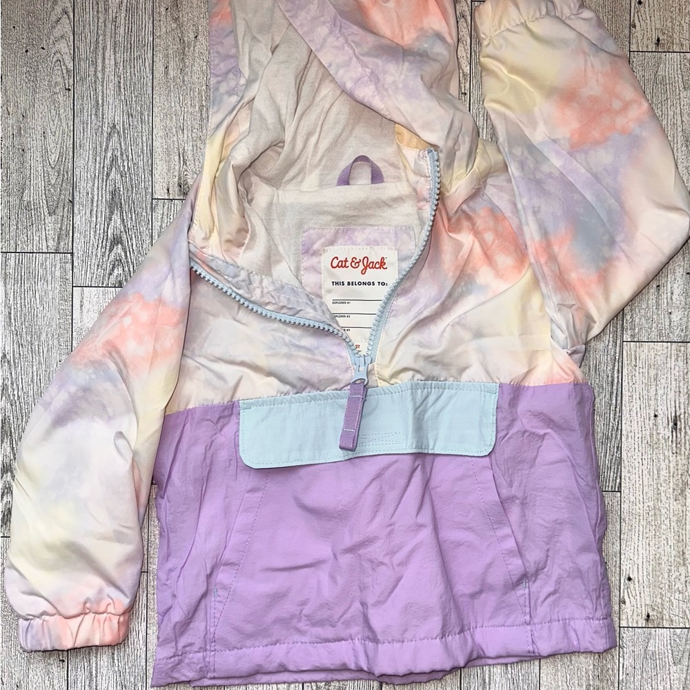 Cat & Jack Pastel Tie-Dye Jacket - 2T